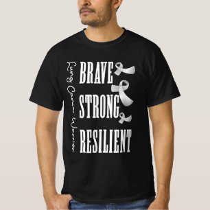 T-shirt Brave forte résistance du cancer du poumon guerrie