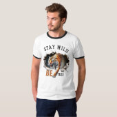 T-SHIRT BRAVE MAN SATY SERA LIBRE JOUER BOYLEOPERDGRAHIC (Devant entier)