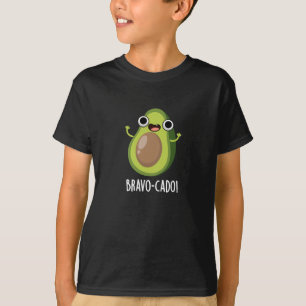 T-shirt Bravo-cado Funny Avocado Pun Dark BG