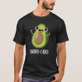 T-shirt Bravo-cado Funny Avocado Pun Dark BG (Devant)