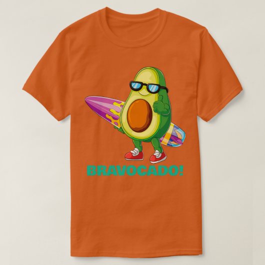 T-shirt Bravocado Cute Funny Cool Shades Avocado Prêt avec (Design devant)