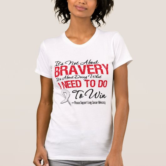 T-shirt Bravoure de cancer de poumon (Devant)