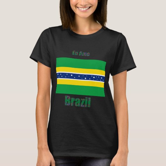 T-shirt Brazi- Je t'aime T-shirt- EU Amo Brazil Camiseta (Devant)