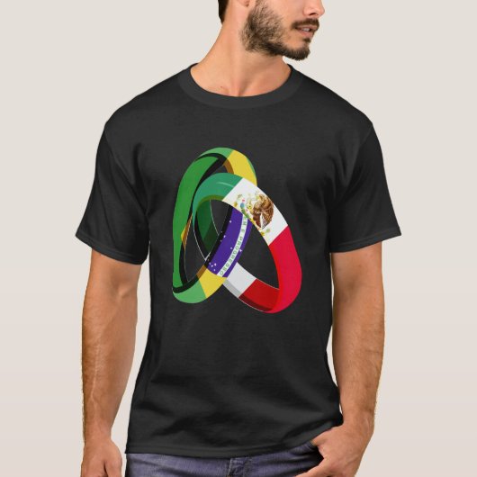 T-shirt Brazil Flag Mexico Grown Ring Marriage Wedding (Devant)