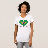 T-shirt Brazil Heart Soccer (Devant entier)