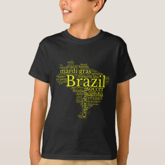 T-shirt Brazil Map Brazilian Soccer Copacana Brasil Men Wo