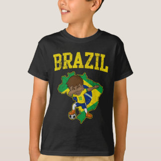T-shirt Brazil Soccer Boy Brazilian Footll Dabbing Kid Men