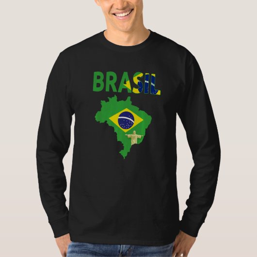 T-shirt Brazilian Flag Idea For Men & Brasil Flag 1 (Devant)