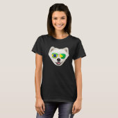 T-shirt Brazilian Flag Samoyed Dog Brazil Pocket (Devant entier)