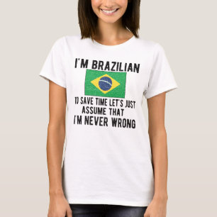 T-shirt Brazilian Heritage Brazil Roots Brazilian Flag