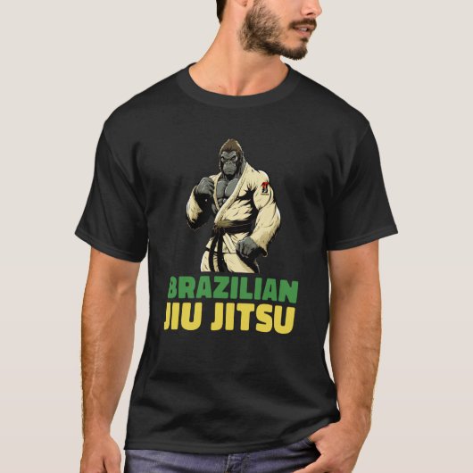 T-shirt Brazilian Jiu Jitsu and Grappling Gorilla 1 (Devant)