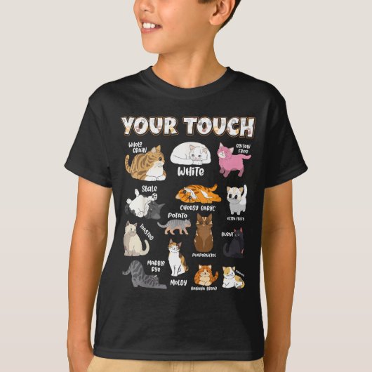 T-shirt Bread Cats Variety Punny Cartoon Kitty Design  (Devant)