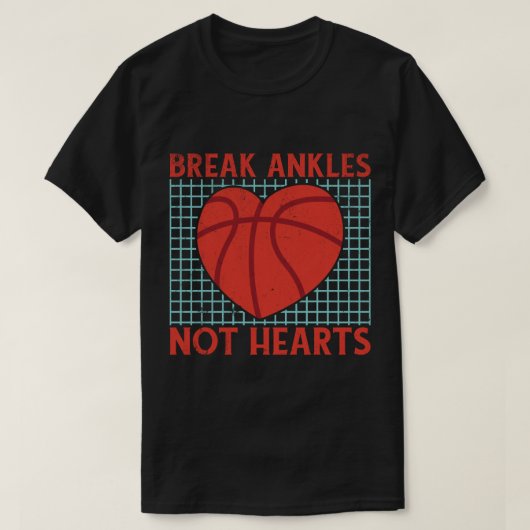 T-shirt Break Ankles Pas Coeurs Drôle Basketball (Design devant)