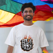 T-Shirt Break Free Graffiti Flame