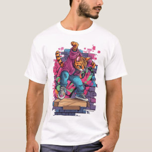 T-shirt Breakdance Meow – Danse de chat graffiti urbain