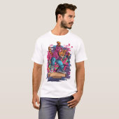 T-shirt Breakdance Meow – Danse de chat graffiti urbain (Devant entier)