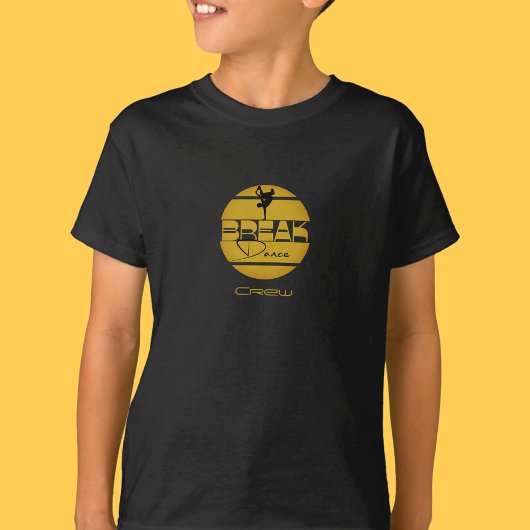 T-shirt Breakdance noir jaune 