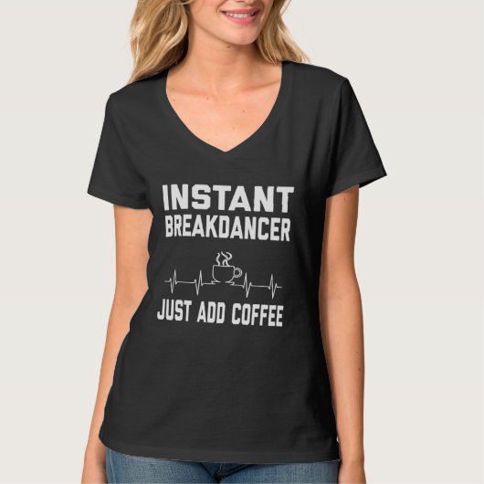 T-shirt Breakdancer Coffee  Coffee Humor  EKG (Devant)