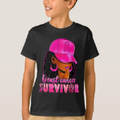 T-shirt Breast Cancer Survivor Black Women Afro African Ch (Devant)