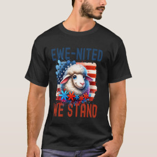 T-shirt Brebis Unies Nous Tenons Moutons Patriotiques 4 Ju