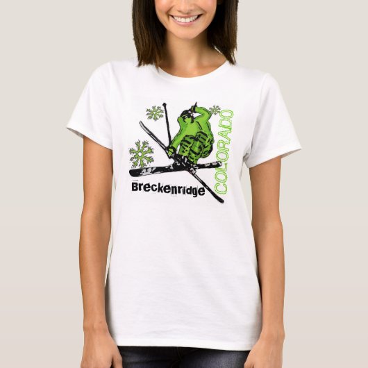 T-shirt Breckenridge Colorado thème vert dames (Devant)