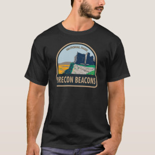 T-shirt Brecon Beacons Parc national Pays de Galles Vintag