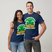 T-shirt Breezy Point NY La Riviera irlandaise Shamrock Ret (Unisexe)
