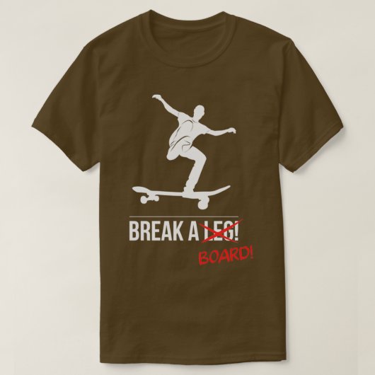 T-shirt Bref une planche Drôle Skater Design (Design devant)
