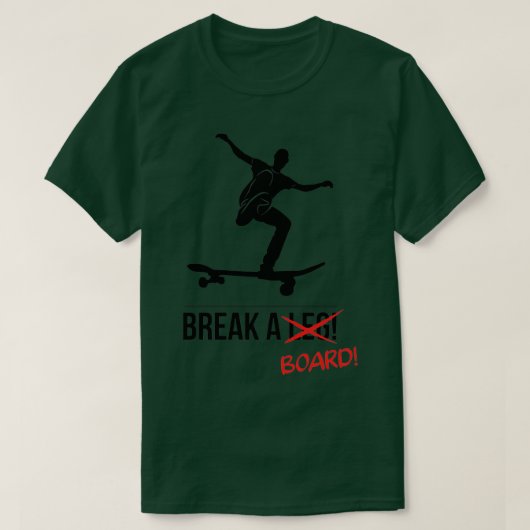 T-shirt Bref une planche Funny Skater Design Edition (Design devant)