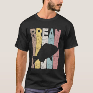 T-shirt Brème Bleu Vintage Pêche Brème Rétro Poisson