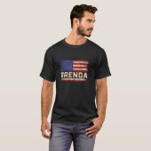 T-shirt Brenda Prénom Chemise Brenda Nom drapeau américain (Devant entier)