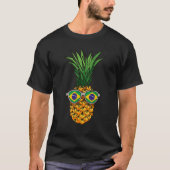 T-shirt Brésil Ananas Brésil Drapeau Lunettes de soleil ét (Devant)
