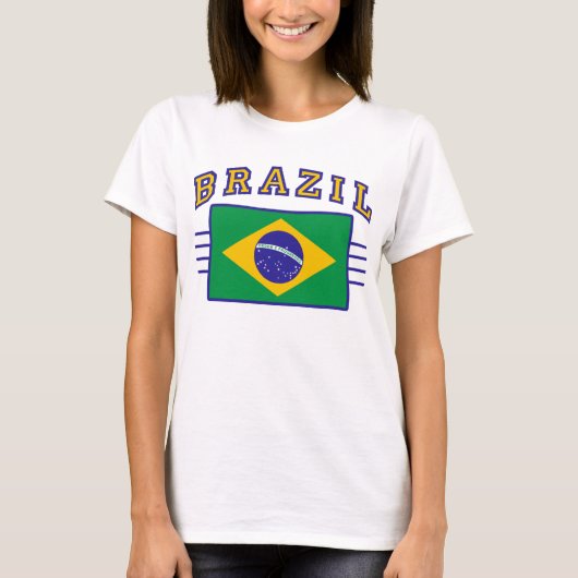 T-shirt Brésil avec drapeau (Devant)