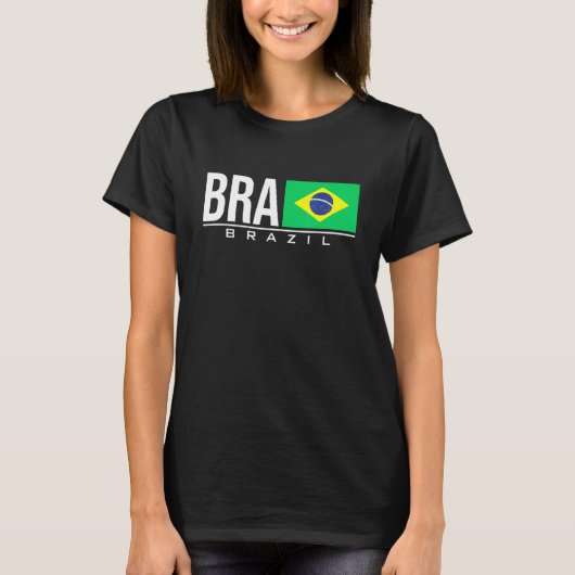 T-shirt Brésil Brasil Drapeau Brésil Code Pays Bra Sport (Devant)