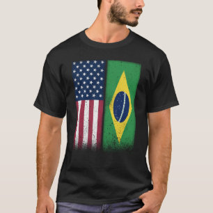 T-shirt Brésil Brésil Brésil Amérique drapeaux Fiers USA B