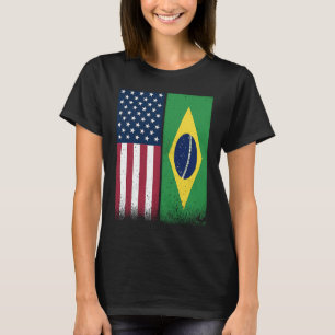 T-shirt Brésil Brésil Brésil Amérique drapeaux Fiers USA B