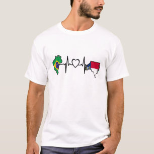 T-shirt Brésil Caroline du Nord - Drapeau brésilien