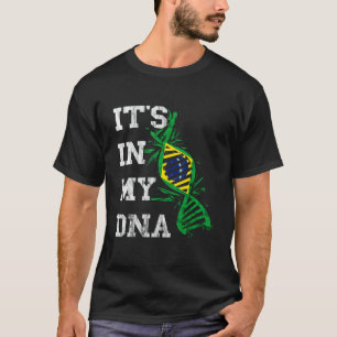 T-shirt Brésil C'est Dans Mon ADN Molécule Brésilienne Bré