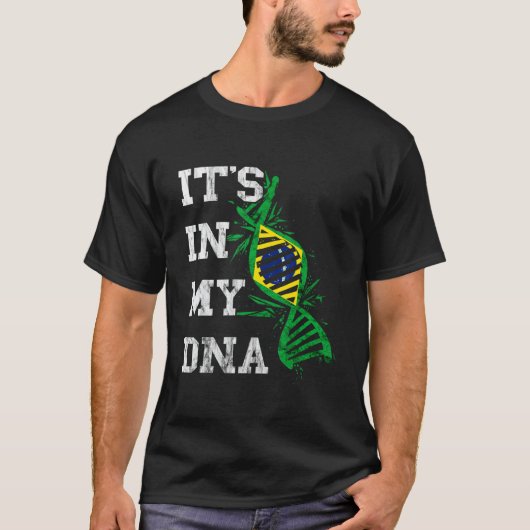 T-shirt Brésil C'est Dans Mon ADN Molécule Brésilienne Bré (Devant)
