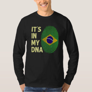 T-shirt Brésil Dans Mon Adn Brésil Équipe Drapeau Brésil 1