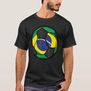 T-shirt Brésil Drapeau balle de football brésilien Hommes 