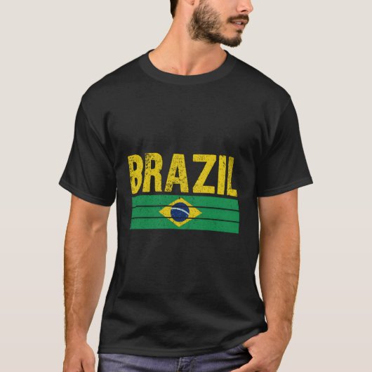 T-shirt Brésil Drapeau Brésiliens S (Devant)