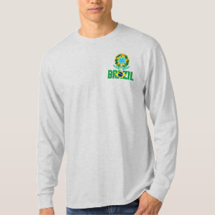 T-shirt Brésil Drapeau et blason Patriotique