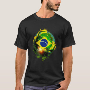 T-shirt Brésil Drapeau Fans Football Brésil Fútbol