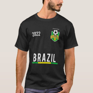 T-shirt Brésil Drapeau Football Ball Brésilien