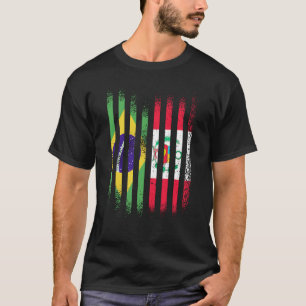 T-shirt Brésil Drapeau Pérou Gros Pays Drapeaux Drapeaux S