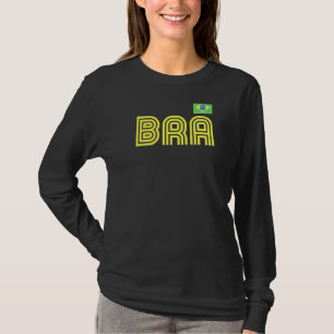 T-shirt Brésil Drapeau Rétro Pays International Brasil Pri