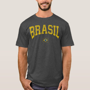T-shirt Brésil Femmes Hommes Brasil Drapeau Brésilien Vert