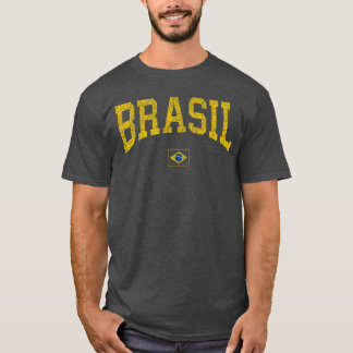 T-shirt Brésil Femmes Hommes Brasil Drapeau Brésilien Vert