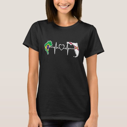 T-shirt Brésil Floride Drapeau Brésil Floride (Devant)